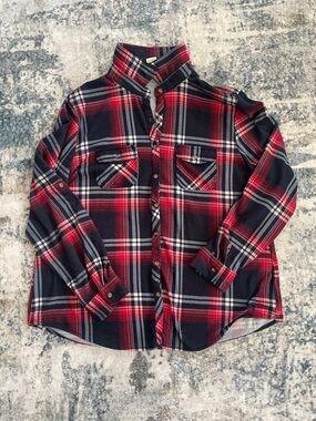 Passport Red and Navy Plaid Shirt